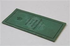 1954 ANGC Records of the Masters Tournament Booklet - 1934-1953