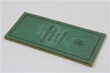 1954 ANGC Records of the Masters Tournament Booklet - 1934-1953