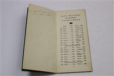 1954 ANGC Records of the Masters Tournament Booklet - 1934-1953