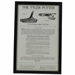 The Tyler Putter A Putter That Puts Excelled Advantages Patent Pending - Advertising Piece - Framed