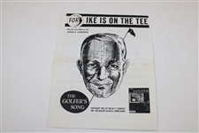1953 Original Sheet Music The Golfer’s Song 'Fore Ike Is On The Tee' - Framed
