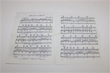 1953 Original Sheet Music The Golfer’s Song 'Fore Ike Is On The Tee' - Framed