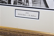 Jack & Barbara Nicklaus Dual Signed 1970 OPEN Championship B&W Photograph - Framed JSA ALOA