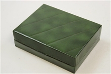 Dunlop Padded Acushnet Green Leatherette ball box of 12 Dunlop Red & Super Maxfli Balls