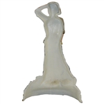 Antique Lady Golfer 'Surveying the Course' Doorstop - 7” tall