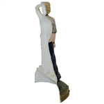 Antique Lady Golfer 'Surveying the Course' Doorstop - 7” tall