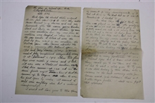Charles 'Chick' Evans Handwritten Letter on 1928 US Open at Olympia Fields - Used in Program Article - Significant Content