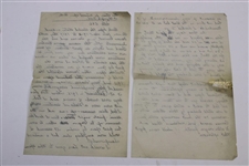 Charles 'Chick' Evans Handwritten Letter on 1928 US Open at Olympia Fields - Used in Program Article - Significant Content