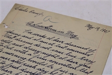 Charles 'Chick' Evans Signed Handwritten 1907 'A Snowstorm in May'