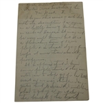 Charles 'Chick' Evans Handwritten 6 Pages for North Dallas Examiner - Red Cross War Matches