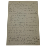 Charles 'Chick' Evans Handwritten 6 Pages for North Dallas Examiner - Red Cross War Matches