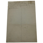 Charles 'Chick' Evans Handwritten 6 Pages for North Dallas Examiner - Red Cross War Matches