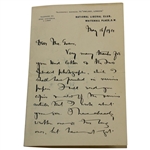 Author Henry Leach Signed 1911 Handwritten Letter to Charles 'Chick' Evans - John Ball & Open Championship Content 