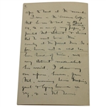 Author Henry Leach Signed 1911 Handwritten Letter to Charles 'Chick' Evans - John Ball & Open Championship Content 
