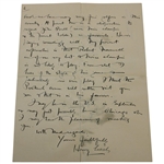 Author Henry Leach Signed 1911 Handwritten Letter to Charles 'Chick' Evans - John Ball & Open Championship Content 