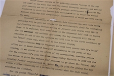 1922 'Western Golf Association' by A.R. Gates Typed Letter to Chick Evans - 'Don't Lose - We Have No Copies!'
