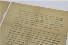 1922 'Western Golf Association' by A.R. Gates Typed Letter to Chick Evans - 'Don't Lose - We Have No Copies!'