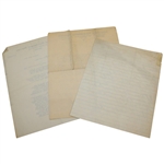Charles 'Chick' Evans Handwritten Letter with Two Comic Strips and National Newspaper Service Info.
