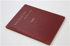 1940 'Essex County Club' Manchester, Mass. Club History Book