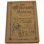 The Golfers Manual 6th Edition Unmarked Copy by Robert Forgan - 1897 in Pencil