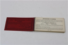 1941 Associated Golfers of America Membership Pass Book No. 4790 G in Cover