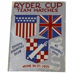 1931 Ryder Cup Team Matches at Scioto Country Club Silver Logo Sticker - June 26-27, 1931