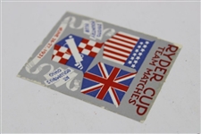 1931 Ryder Cup Team Matches at Scioto Country Club Silver Logo Sticker - June 26-27, 1931