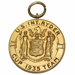 Horton Smiths 1935 US Ryder Cup Team Gold Medal