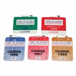 Five (5) Caddy Badges TPC 92, 95, 96, 97, & 99