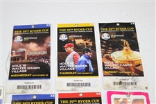 Six (6) 1995 & 2012 Ryder Cup Tickets Plus 1999 Buick Clubhouse Badge