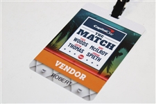 2022 The Match Badge Tiger/Rory vs Justin Thomas/Jordan Spieth Vendor Badge