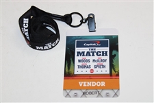 2022 The Match Badge Tiger/Rory vs Justin Thomas/Jordan Spieth Vendor Badge