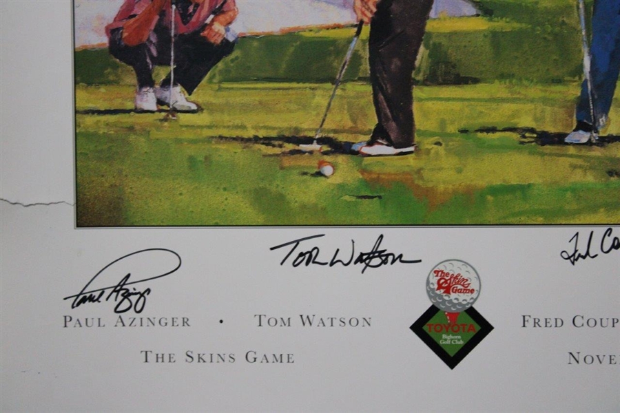 Payne, Watson, Couples & Azinger Signed 1994 The Skins Game Poster JSA ALOA