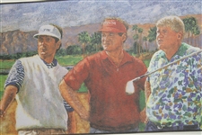 Tiger Woods, Daly, Watson & Couples Signed Ltd Ed 1996 The Skins Game Print JSA ALOA