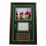 Byron Nelson, Gene Sarazen & Sam Snead Signed Augusta Scorecard w/Photo - Framed JSA FULL