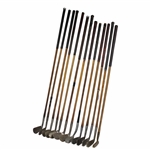 Thirteen (13) Various Wood Shaft Irons & Putters