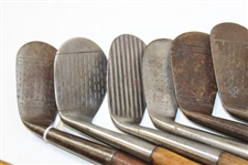 c.1920 Assembled Wood Shaft Various Play Set of Irons & Woods in Bag