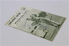 Champion Al Geiberger & others Signed 1962 Ontario Open Program - 1st PGA Win JSA ALOA