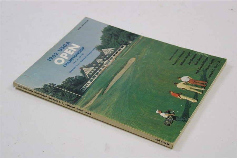 1962 US Open at Oakmont Country Club Official Program - Jack Nicklaus First Major Win