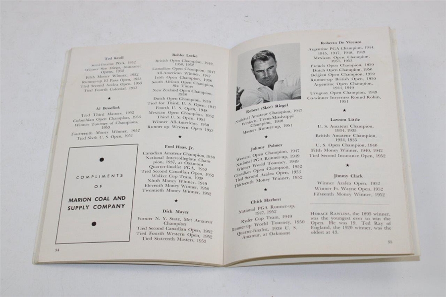 Ben Hogan Signed 1953 US Open at Oakmont Country Club Official Program JSA ALOA