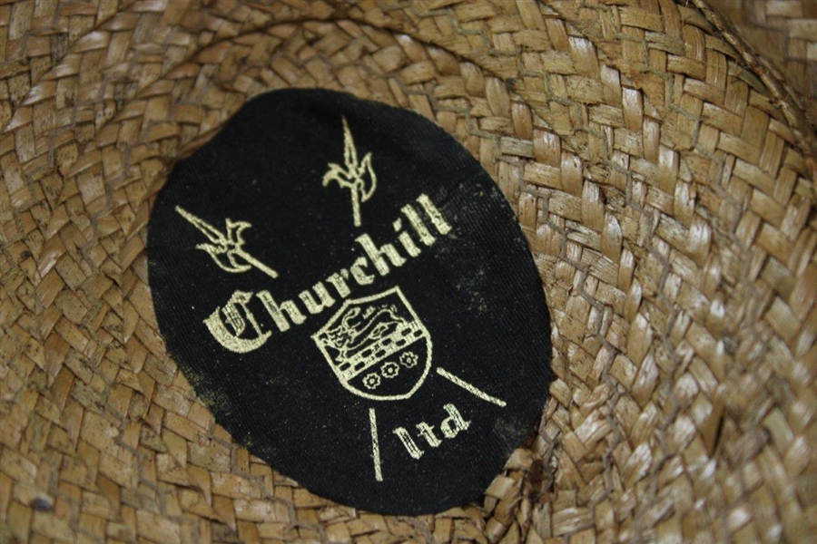 Sam Snead's Personal Churchill Ltd. Cocoanut Straw Long Oval Hat - Sam Snead Collection