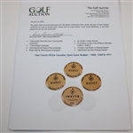 Sam Snead's RCGA Canadian Open Guest Badges - 1968, 1969 & 1971
