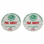 Sam Snead's 1972 PGA Championship at Oakland Hills Country Club PGA Guest Badges