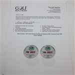 Sam Snead's 1972 PGA Championship at Oakland Hills Country Club PGA Guest Badges