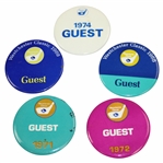 Sam Snead's Westchester Golf Classic Guest Badges - 1968, 1969, 1971, 1972 & 1974