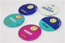 Sam Snead's Westchester Golf Classic Guest Badges - 1968, 1969, 1971, 1972 & 1974