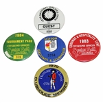 Sam Snead's Senior Golf Classic, National Airlines Open & Heritage Classic Badges - 1970, 1973, 1983 & 1984
