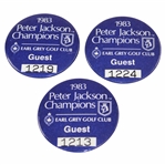 Sam Snead's 1983 Peter Jackson Champions at Earl Grey Golf Club Guest Badges