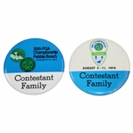 Sam Snead's 1974 & 1977 PGA Championship (Tanglewood & Pebble) Contestant Family Badges