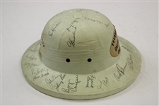 Big 3 & Others Signed 1964 Tournament Of Champions Styrofoam 'Gallery Control' Helmet - Nicklaus Win JSA Letter #BB35889
